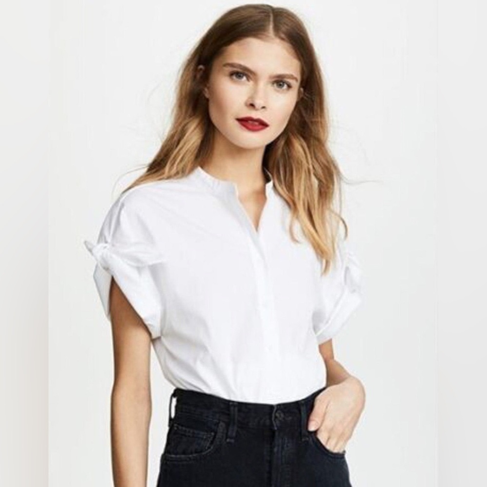 Veronica Beard Crisp White Button Down Shirt